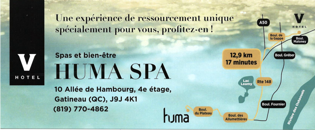 Trajet pour se rendre au Huma Spa